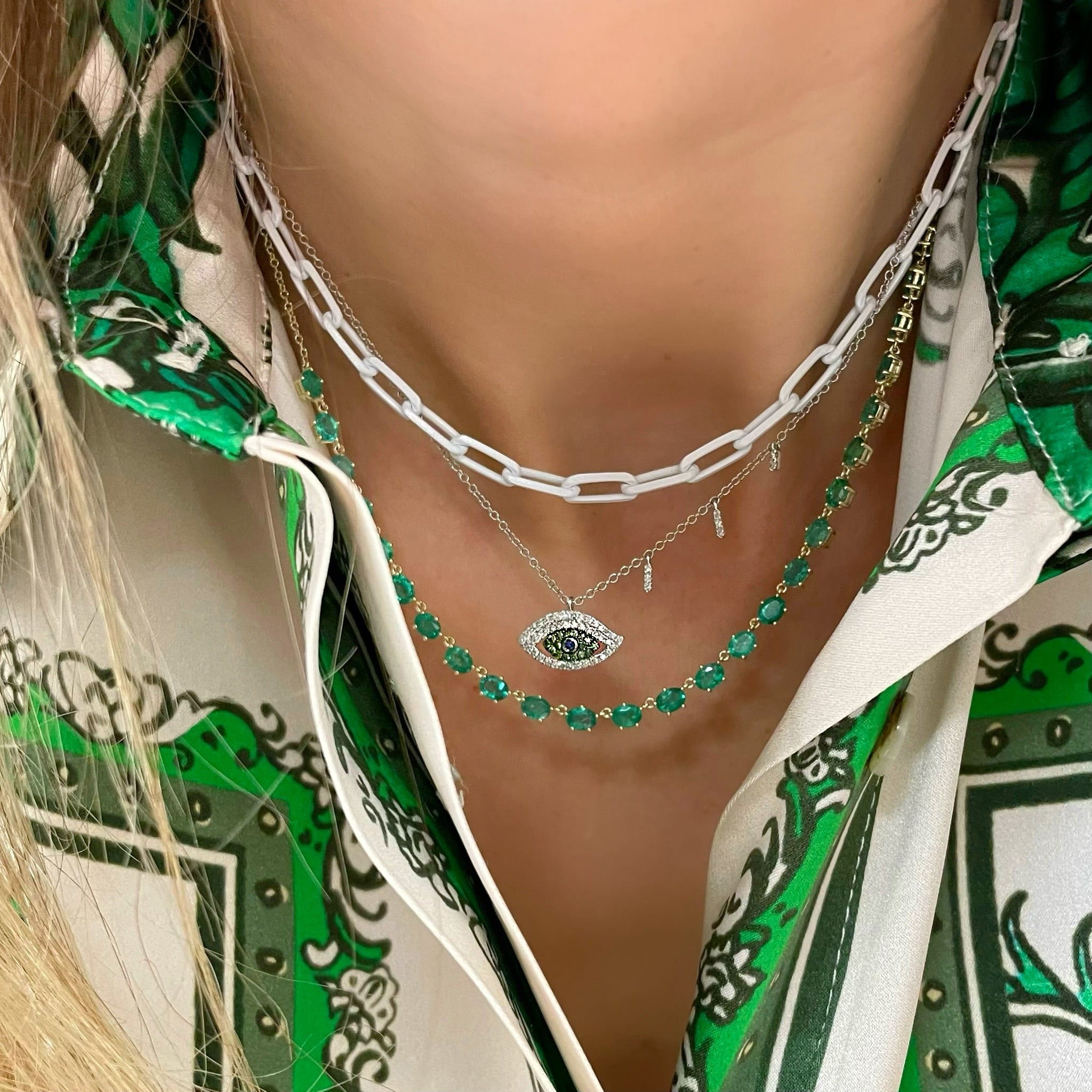 Emerald Tennis Necklace - Main Image