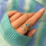 gold citrine heart ring
