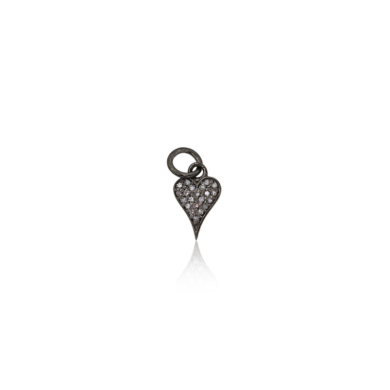 Black Diamond Heart Charm