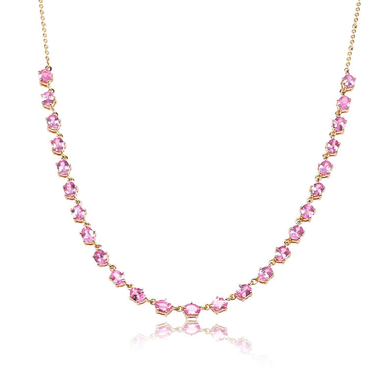 SUZANNE KALAN 18-karat gold sapphire tennis necklace | NET-A-PORTER