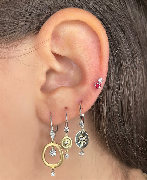 Gold Ring and Diamond Earrings