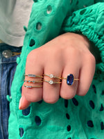 yellow gold delicate band ring