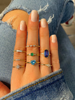 Yellow Gold Blue Topaz Heart Ring