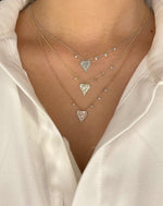 Diamond Heart and Charm Necklace