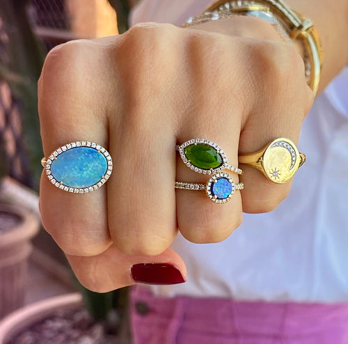 Meira T Moon and Star Signet Ring