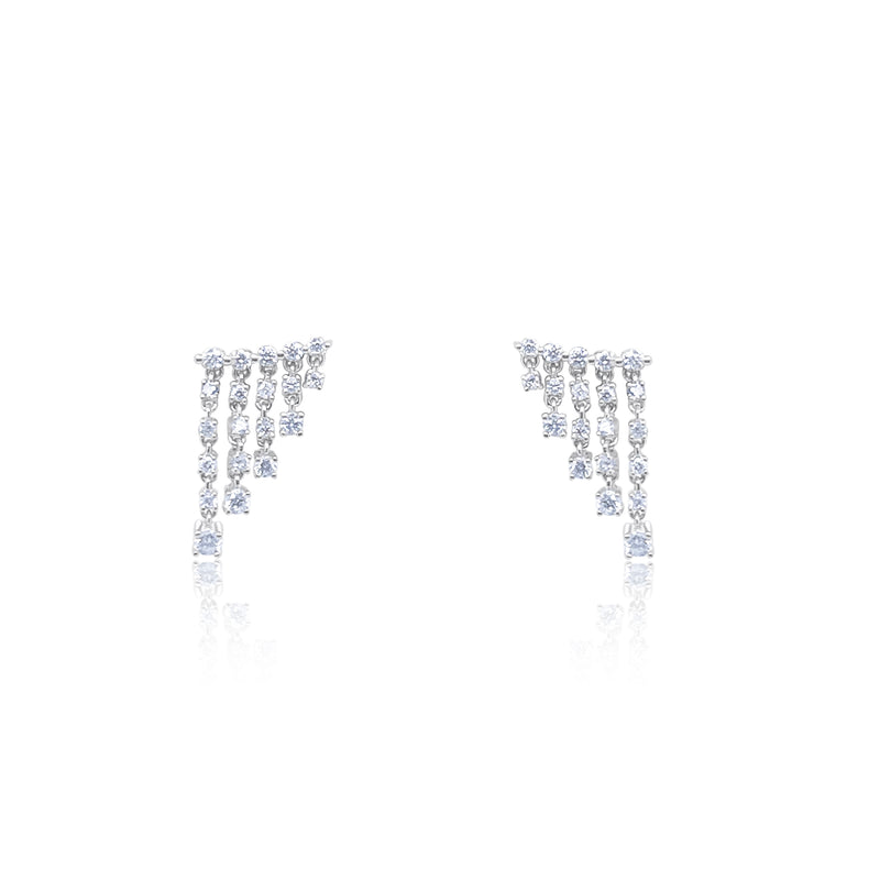 White Gold Fringe Diamond Ear Climber Stud *ONLINE EXCLUSIVE*