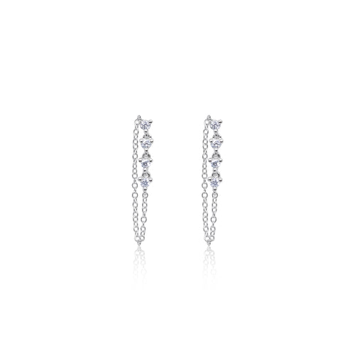 white gold diamond drop earrings 