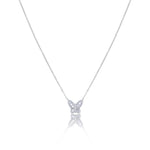 White Gold and Diamond Baguette Butterfly Necklace *ONLINE EXCLUSIVE*