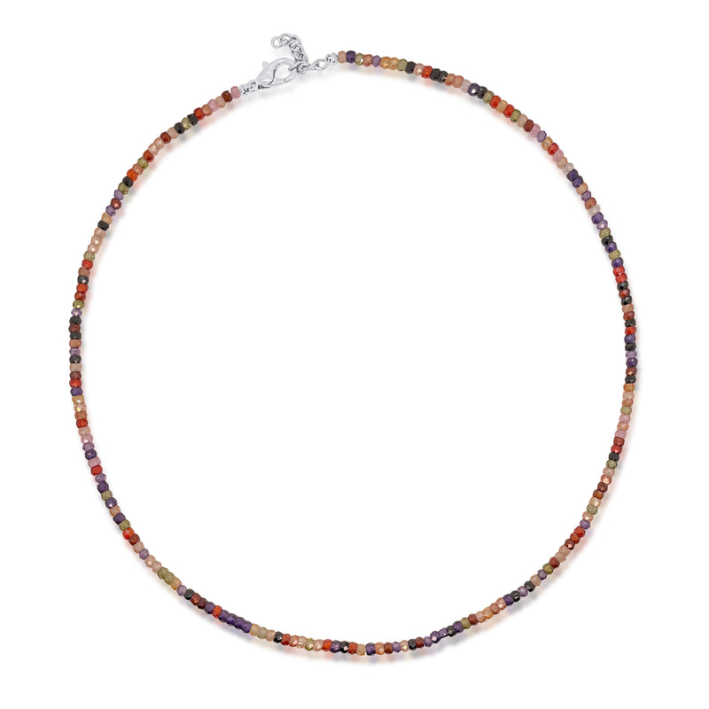 Dainty multicolor Quartz Beaded Necklace