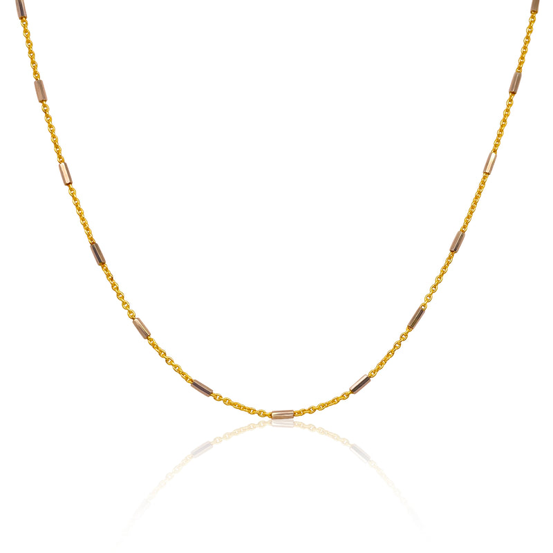 Silver and Gold Plated Box Layering Chain