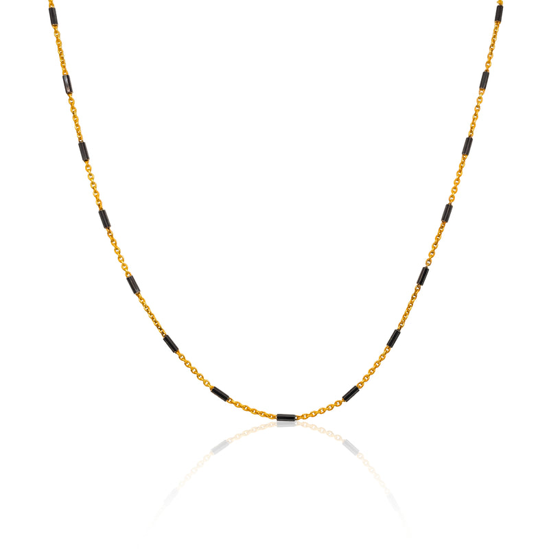 Gunmetal and Gold Box Layering Chain