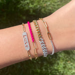 Half and Half Diamond Bracelet