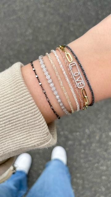 Sterling Silver Cluster Layering Bracelet
