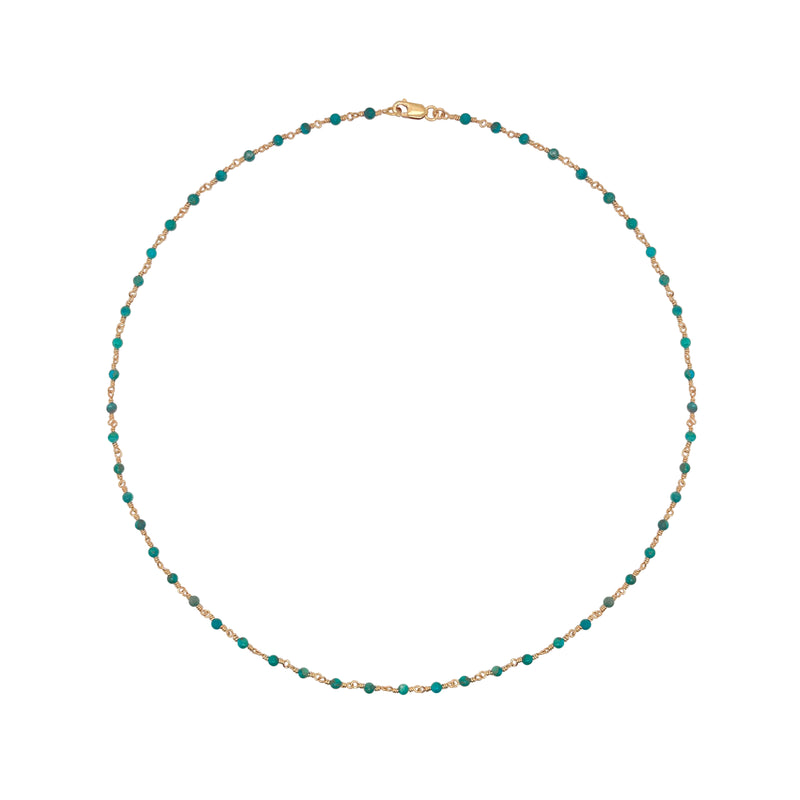 Dainty Amazonite Bead and Chain Necklace