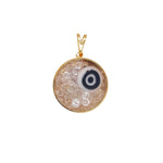 Black and White Evil Eye Bead Shaker Charm