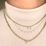 Diamond Disk Cuban Chain Necklace