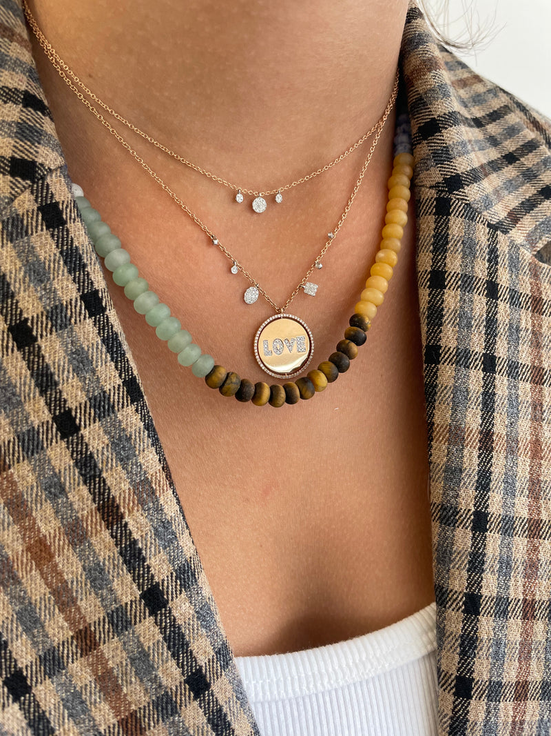 Bezel set hotsell disc necklace jewlr