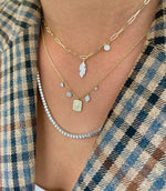 Starburst Diamond Bezel Necklace