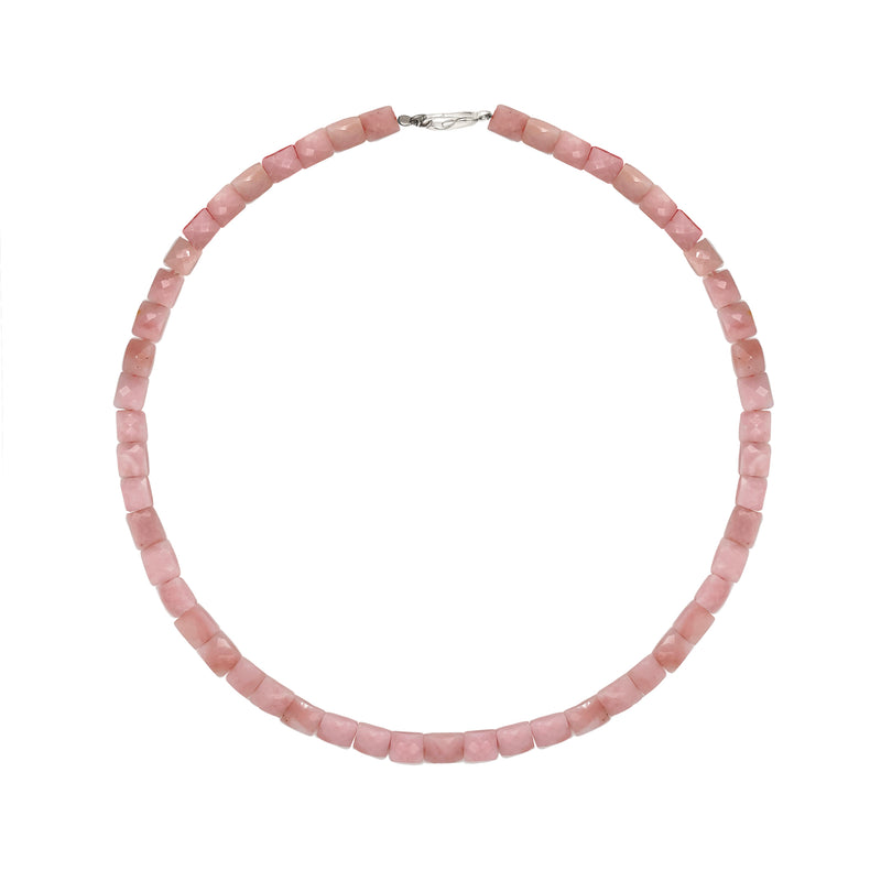 Pink Opal Squared Necklace