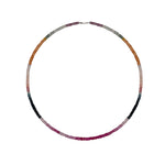 Multicolor Jewel Tone Ombre Sapphire Beaded Necklace