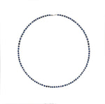 Alternating Blue and White Sapphire Layering Necklace