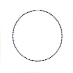 Alternating Blue and White Sapphire Layering Necklace