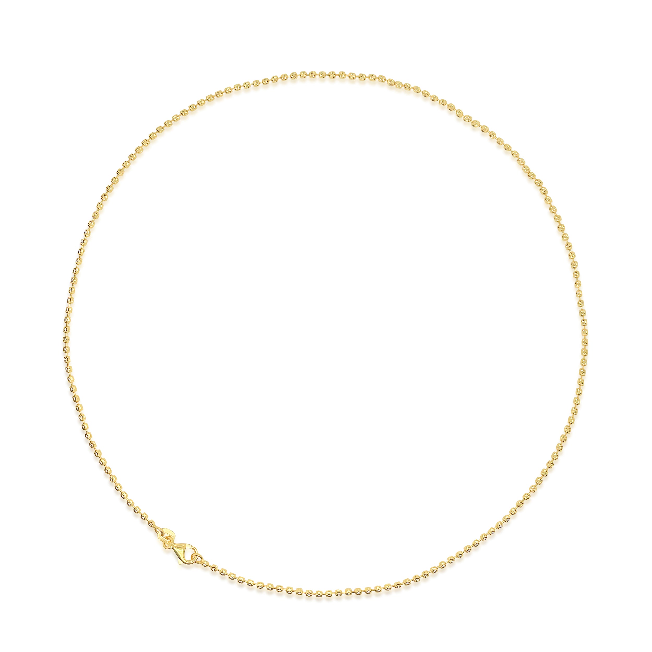 Dainty Yellow Gold Ball Pattern Layering Necklace
