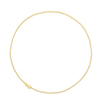 Dainty Yellow Gold Ball Pattern Layering Necklace