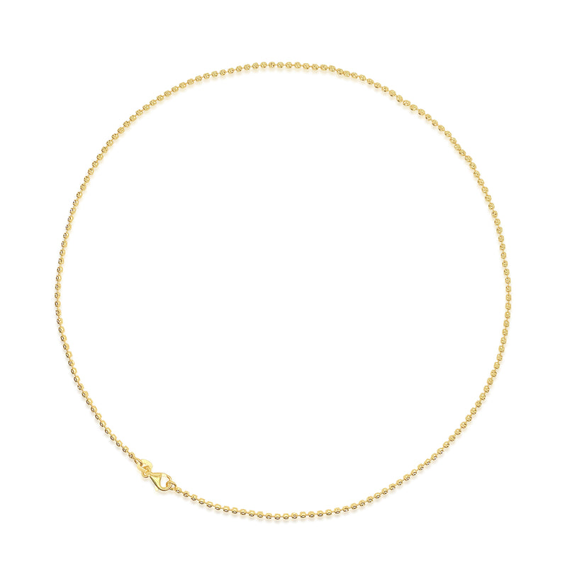 Dainty Yellow Gold Ball Pattern Layering Necklace