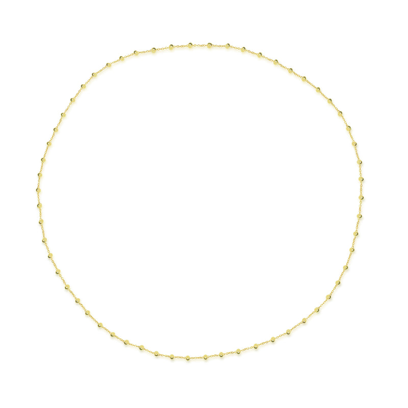 Dainty Yellow Gold Ball Pattern Layering Necklace