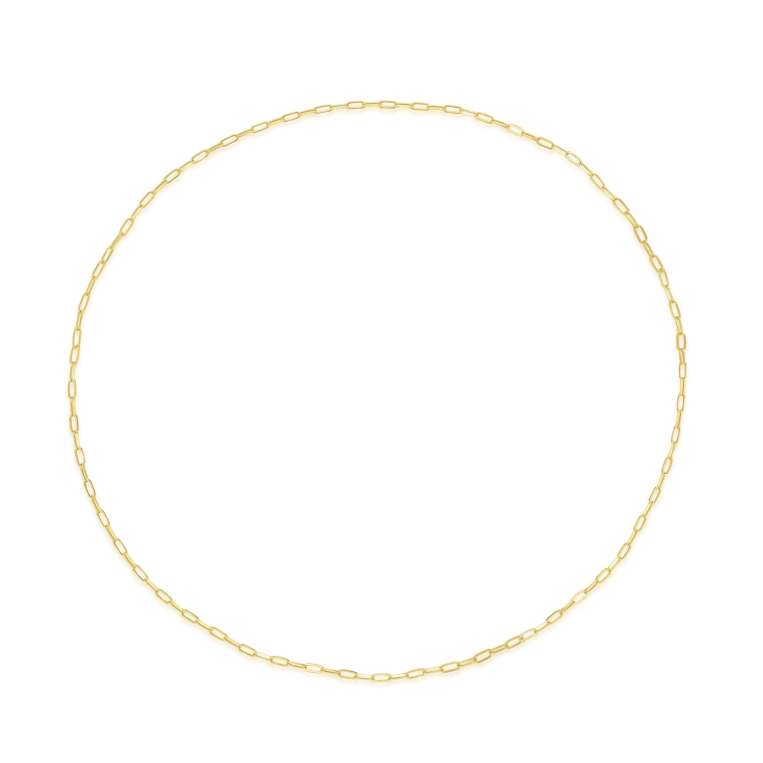 Dainty Yellow Gold Paperclip Layering Necklace