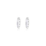 White Gold Diamond Baguette Hoops