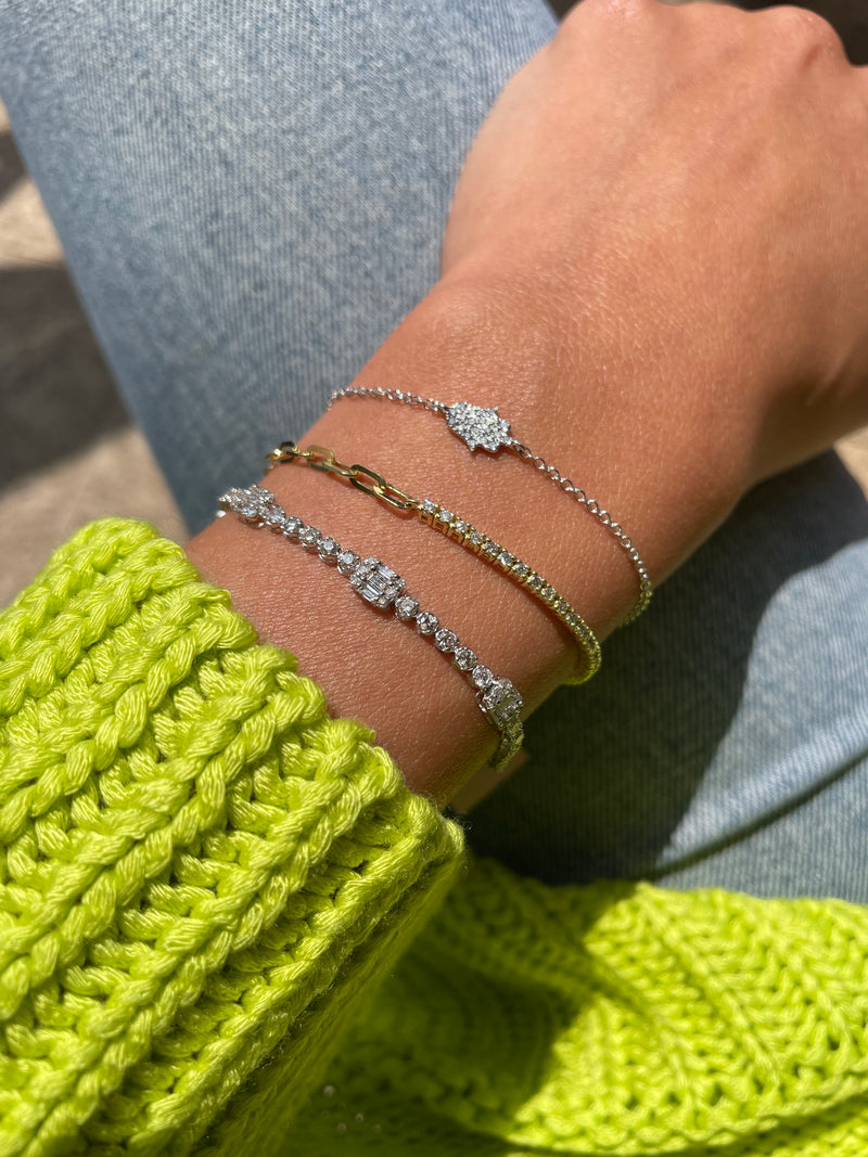 Emerald Illusion Diamond Tennis Bracelet - ONLINE EXCLUSIVE