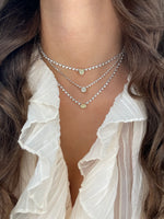 White Gold and Champagne Diamond Necklace