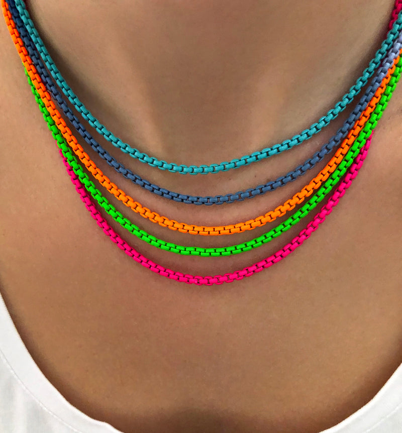 Neon Green Chain Necklace