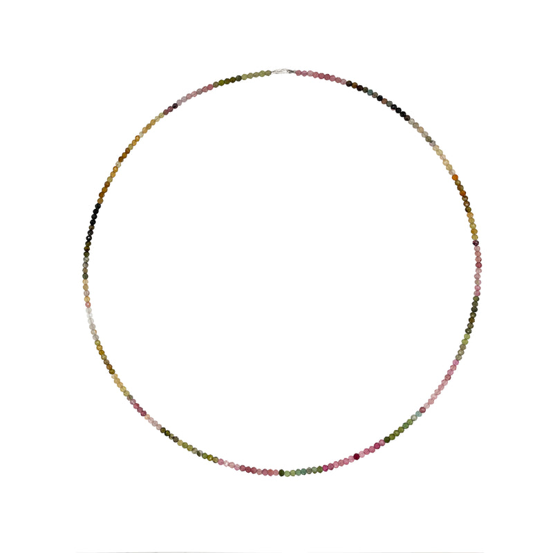 Dainty Watermelon Tourmaline Layering Necklace