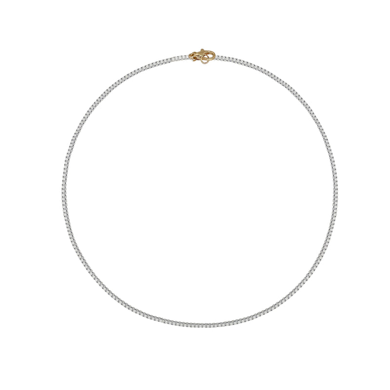 White Thin Box Chain Chain Necklace