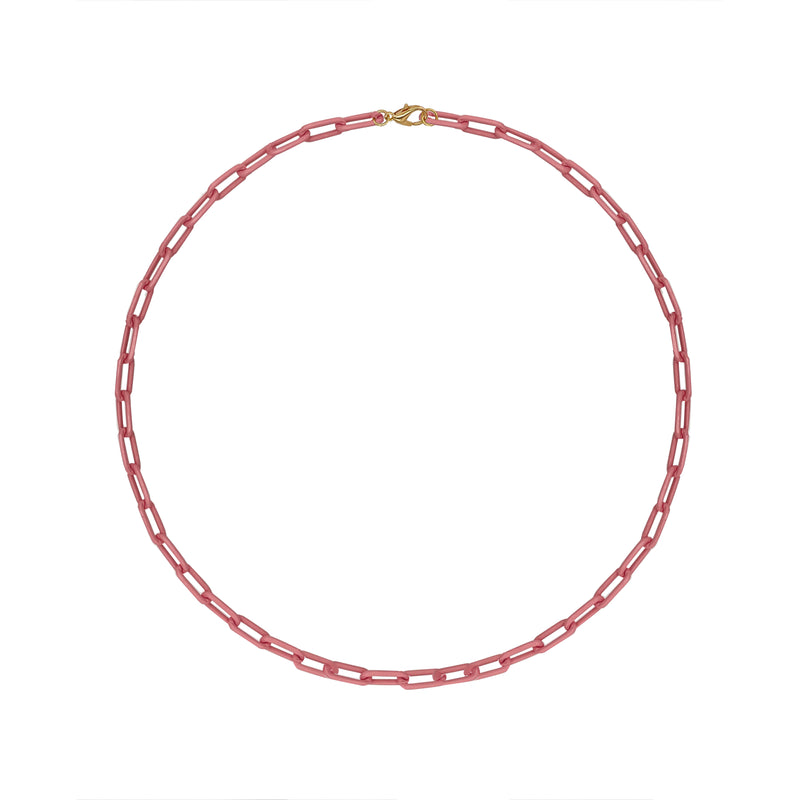 Light Pink Paperclip Chain Necklace