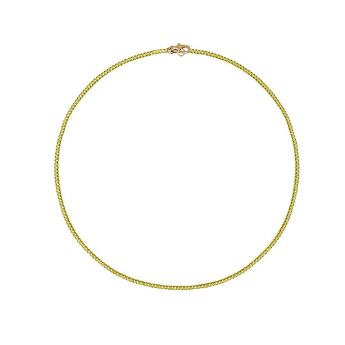 Light Yellow Thick Box Chain Chain Necklace