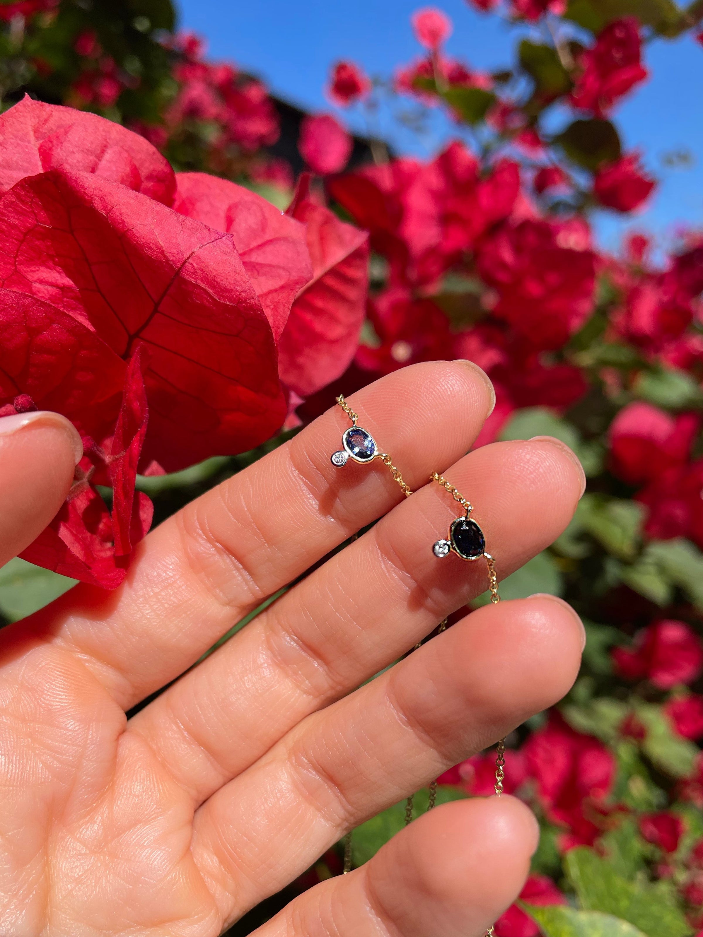 Pink Sapphire and Diamond Necklace