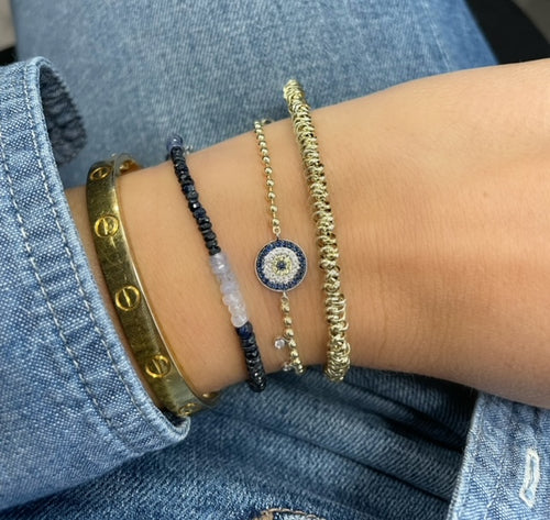 Blue Ombre Sapphire Layering Bracelet