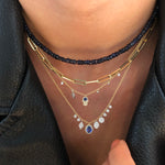 Sapphire Bead Layering Necklace