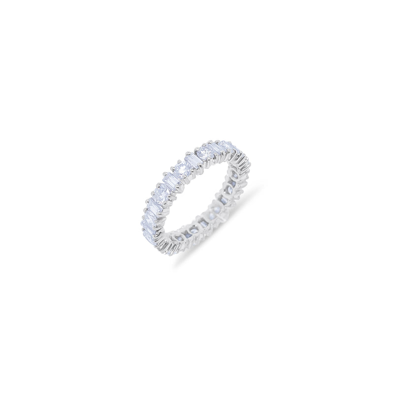 White Gold Diamond Baguette Eternity band
