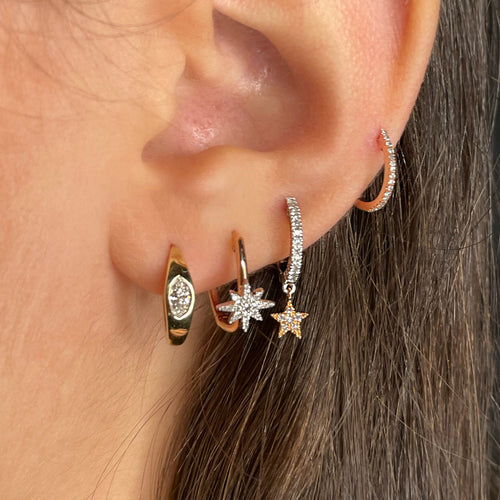 Diamond Star Hoops