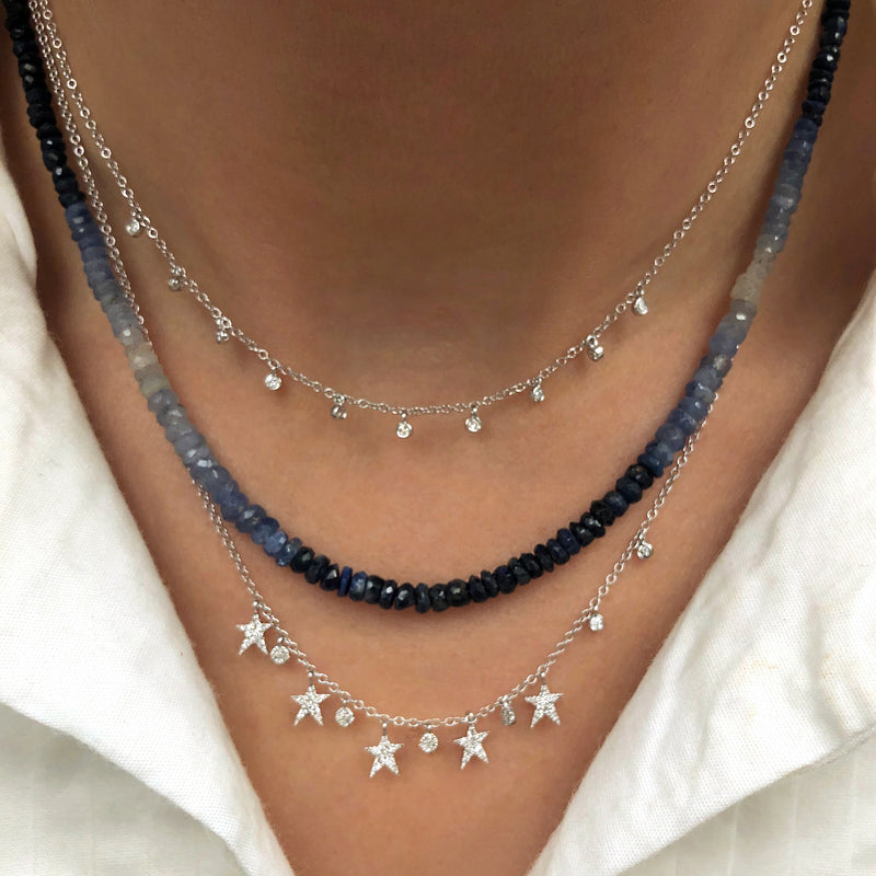 Blue Sapphire 3 Strand Necklace – Beksan Designs