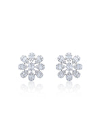 White Gold Diamond Flower Earrings ONLINE EXCLUSIVE