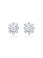 White Gold Diamond Flower Earrings ONLINE EXCLUSIVE