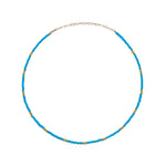 Turquoise and Gold Bead Choker