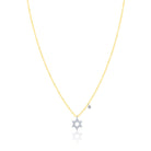 Dainty Diamond Jewish Star Necklace