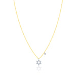 Dainty Diamond Jewish Star Necklace